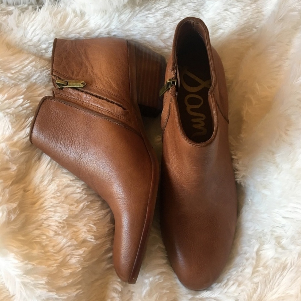 Sam Edelman Petty Ankle Bootie - Saddle leather